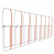 Akcesoria do bram - Came Pełnowymiarowa firanka z malowanego aluminium Moduł 1720 mm, H = 1300 mm - miniaturka - grafika 1