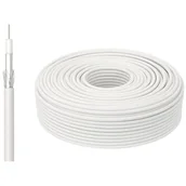 Kable - Opticum kabel koncentryczny (90 DB-100 m ring, 2-krotnie ekranowany, RG6/ze stali, miedzi, 6,8 MM) Biały 5901968013390 - miniaturka - grafika 1