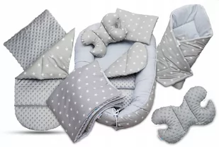 BABYMAM kokon gniazdo rożek motylek kocyk minky 7 elementów - Kokony niemowlęce - miniaturka - grafika 1