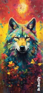 Ręcznik szybkoschnący dwustronny Dr.Bacty 60x130 – Wolf - Ręczniki - miniaturka - grafika 1
