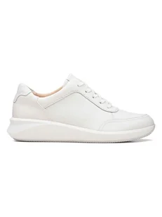 Clarks Skórzane sneakersy w kolorze białym - Trampki damskie - miniaturka - grafika 1