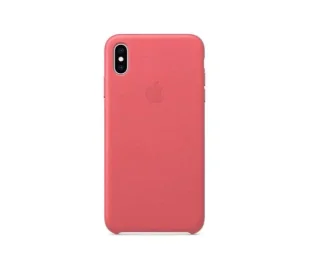 Etui do Apple iPhone XS Max, kolor Czerwony Peony Pink - Leather Case - Etui i futerały do telefonów - miniaturka - grafika 1
