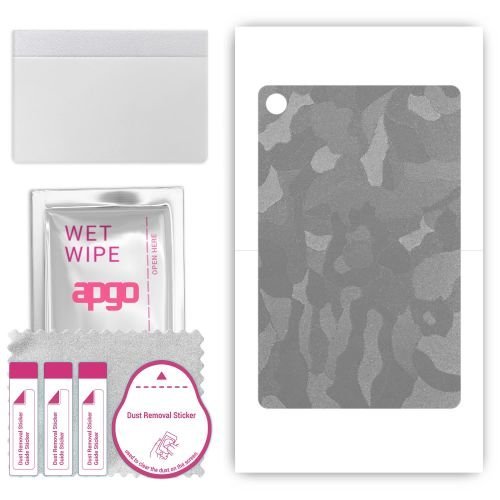 folia naklejka skórka strukturalna na TYŁ do Oppo Pad Air - Moro Camo Srebrny - apgo SKINS
