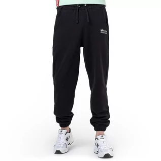 Spodnie sportowe męskie - Spodnie Alpha Industries Organics EMB Regular Jogger 106364-649 - czarne - grafika 1