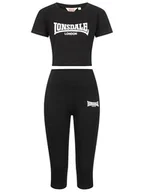 Zestawy damskiej odzieży sportowej - Lonsdale Damski dres treningowy IXWORTH, czarny/biały, M - miniaturka - grafika 1