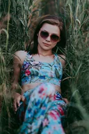 Biustonosze - Biustonosz sportowy Simple Cross - Vivid Blue - miniaturka - grafika 1