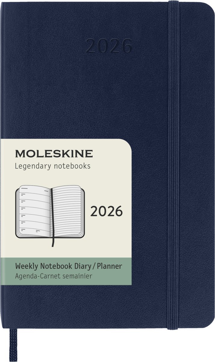 MOLESKINE kalendarz 2026 GRANATOWY POCKET WEEKLY SOFT TYGODNIOWY (9x14)