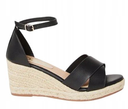 DOROTHY PERKINS ESPADRYLE CZARNE NA KOTURNIE 39 FPK
