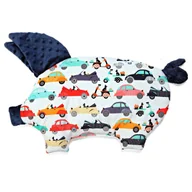 Kołdry i poduszki dla dzieci - La Millou, Poduszka do wózka Sleepy Pig, La Mobile Navy - miniaturka - grafika 1