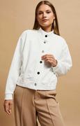 Bluzy damskie - Bluza z ozdobnymi guzikami 4201, Kolor biały, Rozmiar XS, Moodo - Primodo.com - miniaturka - grafika 1