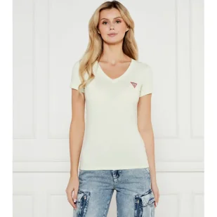 GUESS T-shirt Slim Fit - Koszulki i topy damskie - miniaturka - grafika 1