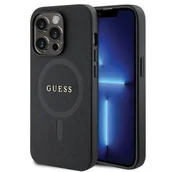 Etui i futerały do telefonów - Guess GUHMP14LPSAHMCK iPhone 14 Pro 6.1" czarny/black hardcase Saffiano MagSafe - miniaturka - grafika 1