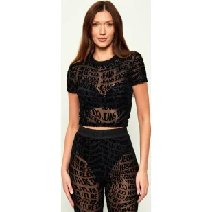 Versace Jeans Couture Bluzka Cropped Fit - Bluzki damskie - miniaturka - grafika 1