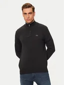 Swetry męskie - La Martina Sweter ZMS003 YW091 Szary Regular Fit - miniaturka - grafika 1