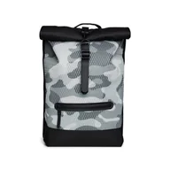 Plecaki - Plecak Rains Rolltop Rucksack Mesh W3 (kolor Czarny. Szary/Srebrny, rozmiar uniwersalny) - miniaturka - grafika 1