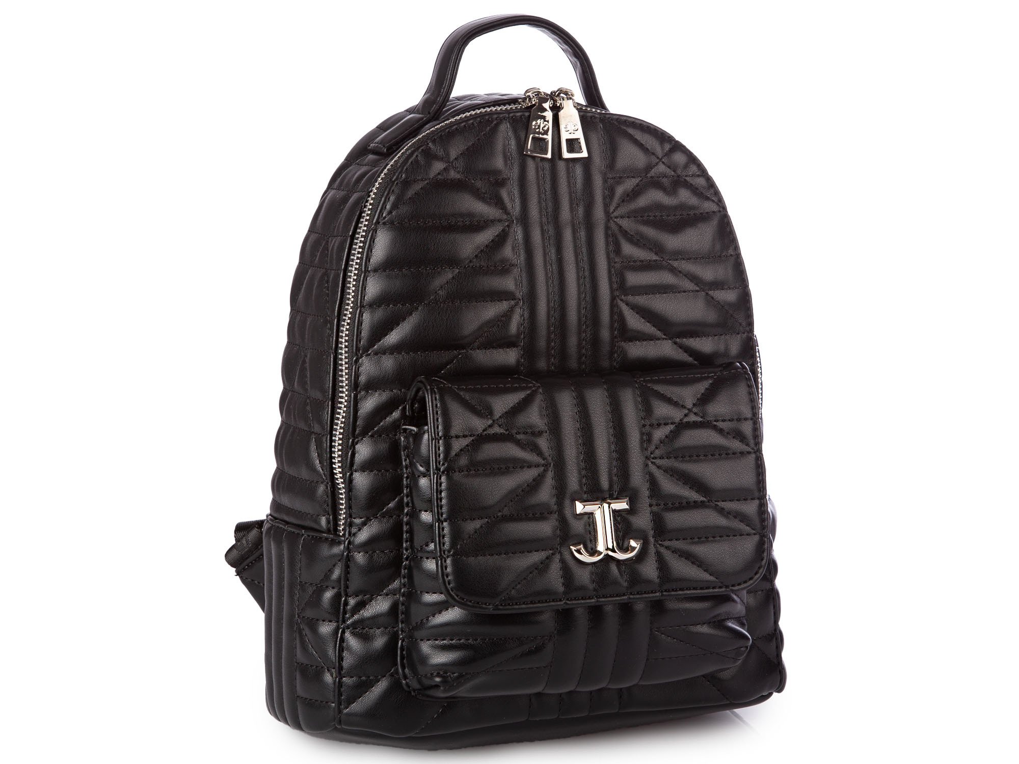 Plecak Damski Czarny Do Pracy Na Studia Miejski Elegancki Ze Miękkiej Skóry Ekologicznej Pikowany Jennifer Jones