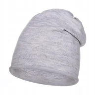 Czapki damskie - Czapka Dla Kobiety Beanie Jesienna Zimowa Majka Prosta Bez Wzoru Szara - miniaturka - grafika 1