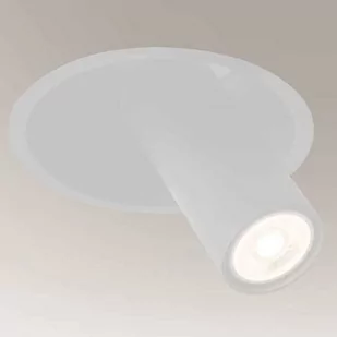Shilo Sufitowa LAMPA wpust YAKUMO 7807 wpuszczana OPRAWA regulowana tuba metalowa biała 7807 - Lampy sufitowe - miniaturka - grafika 1