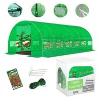 Szklarnie ogrodowe - TUNEL OGRODOWY FOLIOWY 3x6 Foliak 18m2 UV4 Zielony Szklarnia Foliowa 6x3 - miniaturka - grafika 1