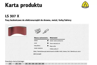 Klingspor PAS BEZKOŃCOWY 100x610mm gr. 60 LS 307 X 268660 - Materiały ścierne - miniaturka - grafika 3