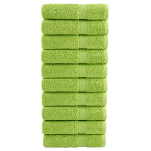 vidaXL Ręczniki premium SOLUND, 10 szt., zielone, 50x100 cm, 600 g/cm² - Ręczniki - miniaturka - grafika 1