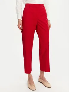 Tommy Hilfiger Chinosy WW0WW40504 Czerwony Straight Fit - Spodnie damskie - miniaturka - grafika 1