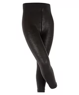 Legginsy - FALKE Uniseks - dzieci Legginsy Active Warm K LE Wełna Merynosa jednokolorowe 1 Para, Czarny (Black 3000), 122-128 (7-9 lata) - miniaturka - grafika 1