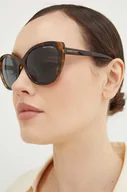 Okulary przeciwsłoneczne - Armani Exchange okulary przeciwsłoneczne damskie kolor brązowy - miniaturka - grafika 1