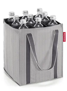Torba na butelki z przegrodami Reisenthel Bottlebag - herringbone grey - Torby i wózki na zakupy - miniaturka - grafika 1