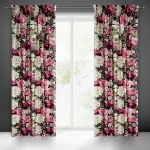 Zasłona VENICE 140 x 270 cm taśma bordowy - Zasłony - miniaturka - grafika 1