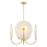 Lampy sufitowe - Wisząca lampa Modena P04814BR Cosmolight talerze mosiądz białe - miniaturka - grafika 1