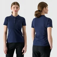 Koszulki i topy damskie - 4F KOSZULKA POLO DAMSKA T-SHIRT SPORTOWY BASIC SS24 - miniaturka - grafika 1