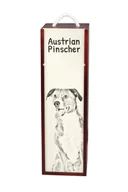 Zestawy upominkowe - Pinczer austriacki, Austrian pinscher - pudełko na wino z psem, pudełko na alkohol z grafiką, personalizowane pudełko na prezent marki Art-Dog - miniaturka - grafika 1
