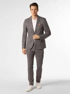 Garnitury - Finshley & Harding London Męski garnitur Mężczyźni Slim Fit niebieski|czerwony w kratkę, 46 - miniaturka - grafika 1