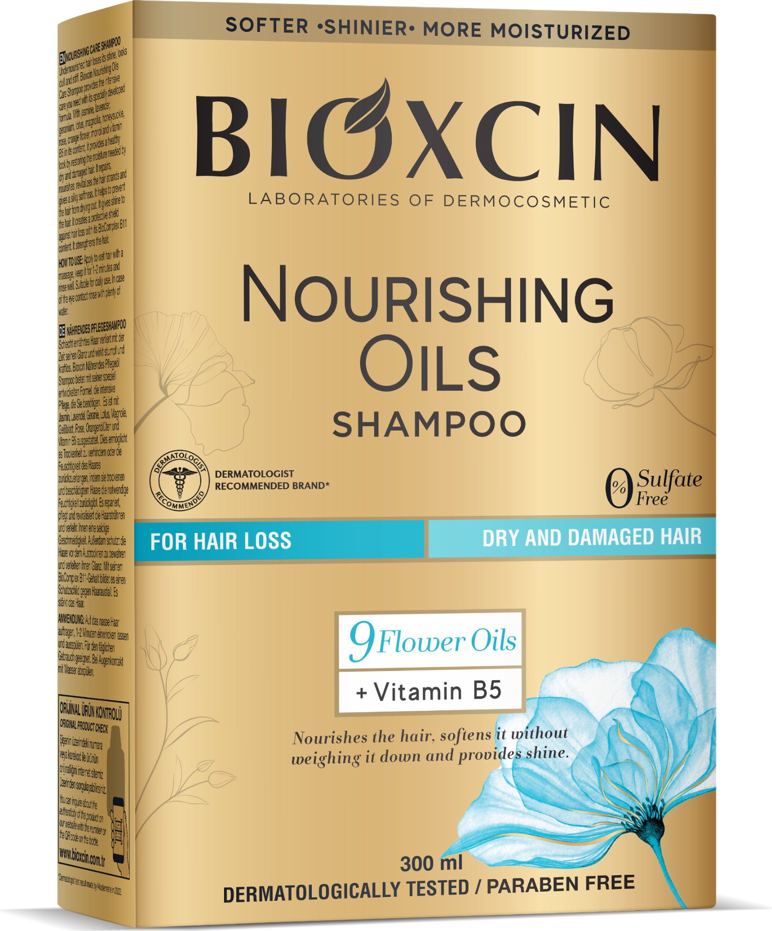 Bioxcin Szampon do włosów zniszczonych z olejkami odżywczymi 300 ml