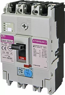 ETI polam Wyłącznik mocy 3P 160A 16kA /regulacja termiczna/ EB2S 160/3LA 004671885 004671885 - Wyłączniki światła i elektryczne - miniaturka - grafika 1