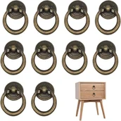Zawiasy, okucia i inne akcesoria - Zestaw 10 uchwytów meblowych w kolorze brązu, odpowiednich do szuflad, kuchni, szafek, mebli do przechowywania itp., w kolorze brązu retro. - miniaturka - grafika 1