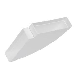 55 x 110 mm kolanko kanału 90° poziome do systemów wentylacyjnych kanału płaskiego. Kanał wylotowy lub kanał powietrza nawiewanego. Kątowa rura wylotowa kanał powietrza - Akcesoria i części do okapów - miniaturka - grafika 1