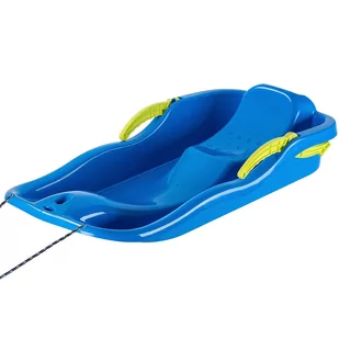 Sanki plastikowe z rączkami, hamulcem i linką, niebieskie - Sanki i ślizgacze Sanki plastikowe z rączkami, hamulcem i linką, niebieskie - Sanki i ślizgacze - miniaturka - grafika 1