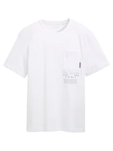 Tom Tailor Koszulka w kolorze białym - Koszulki męskie - miniaturka - grafika 1