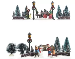 Zestaw Figur Bożonarodzeniowych Zimowa Sceneria - Ozdoby bożonarodzeniowe - miniaturka - grafika 1