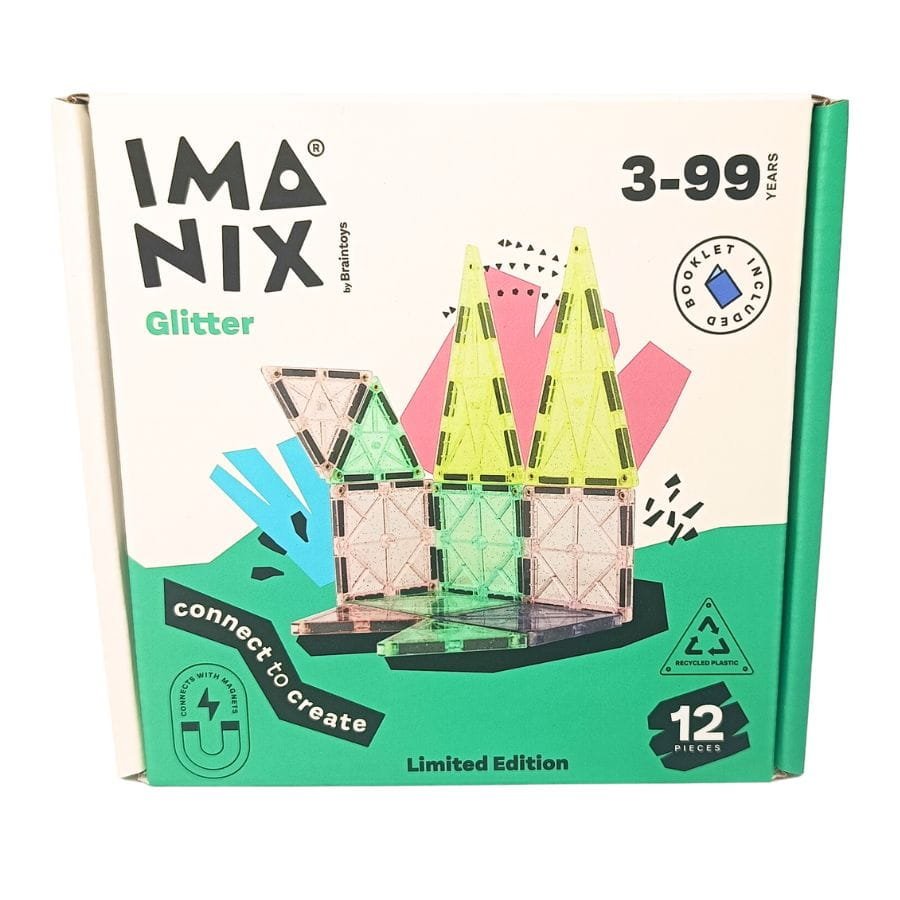 Imanix klocki magnetyczne GLITTER 12 elem.