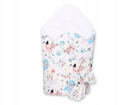 Rożki i beciki - Dwustronny rożek dla niemowląt miękki z wiązaniem- misie niebieskie - miniaturka - grafika 1