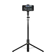 Selfie stick - UCHWYT SELFIE - z odpinanym pilotem bluetooth i tripodem - P100 CZARNY - miniaturka - grafika 1