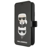 Etui i futerały do telefonów - Karl Lagerfeld Booktype - Etui iPhone 11 Pro Max z kieszeniami na karty Black - miniaturka - grafika 1