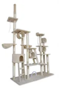 Drapaki dla kotów - Olbrzymi drapak dla kota Plac Zabaw drzewko z legowiskiem XXL 250 cm wysoki - miniaturka - grafika 1