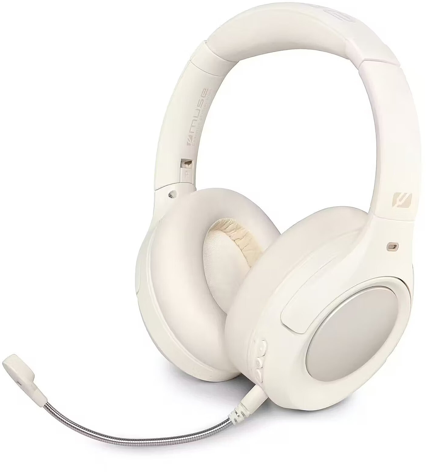 Muse Headphones M-295 ANCW Bluetooth Over-Ear Microphone White Noise canceling Wireless