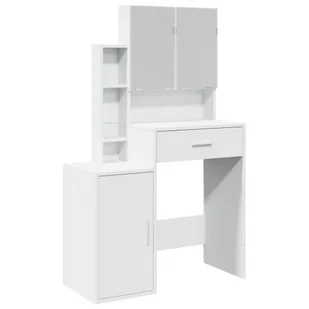 vidaXL Toaletka z szafką biała 80x35x132 cm - Toaletki - miniaturka - grafika 1