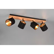 Lampy sufitowe - Tommy lampa sufitowa 4-punktowa czarna/naturalna R81334030 - miniaturka - grafika 1