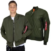 Odzież taktyczna i umundurowanie - Alpha Industries Kurtka MA-1 TT 191103 257 - Ciemnozielona - miniaturka - grafika 1